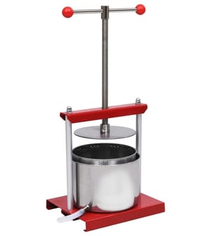 Frugt- og vinpresser, 6 liter, rustfrit stål