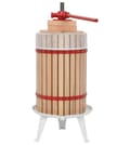 Frugt- og vinpresser, 24 liter, egetræ med stofpose