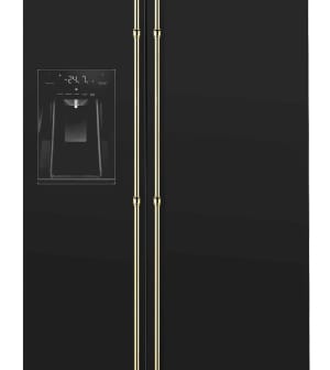 Lofra Dolce Vita 90 cm køleskab, sort og messing