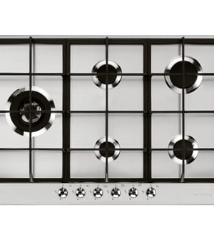 Smeg Classic gaskogeplade, 72,5 cm, rustfrit stål