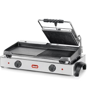 Toaster med grill og halv stegeplade