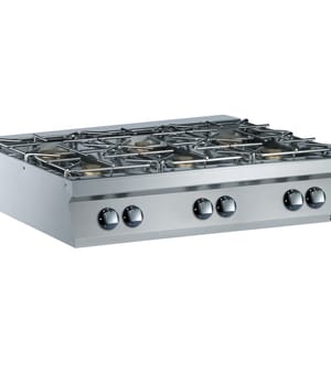 Zanussi kogebord, 6 gasblus, 1200 mm