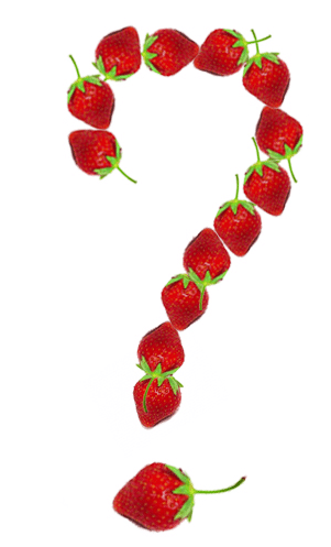 jordbær spørgsmålstegn